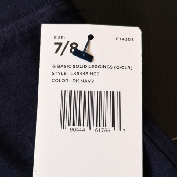 NWT French Toast Girls Navy Blue Leggings Size 7/8 - Picture 2 of 3